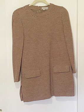 Vintage Sandburg Brown Checked top and skirt